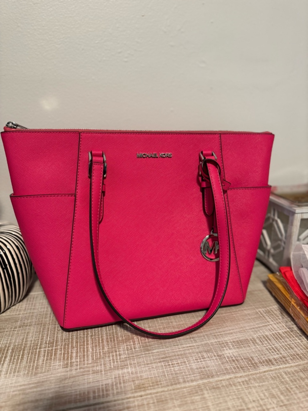 Michael Kors Pink Saffiano Tote Bag